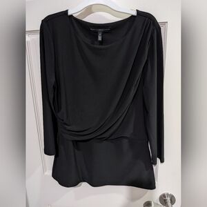 White House Black Market Classic Body-Slimming Black Top